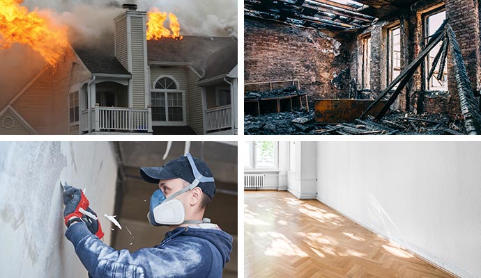 Fire damage restoration service