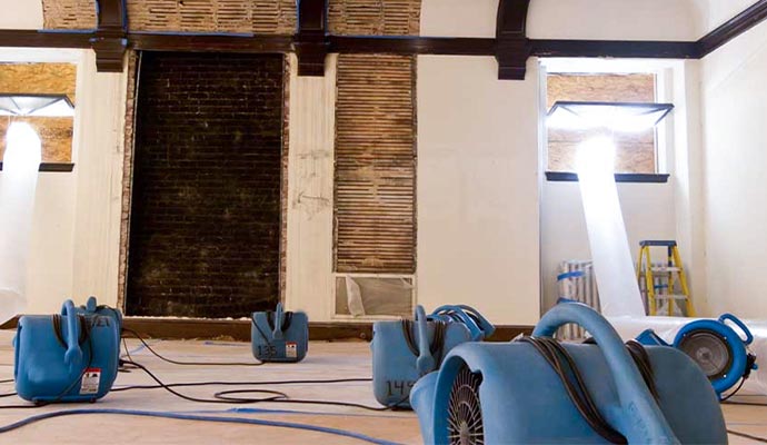 Professional water damage restoration service